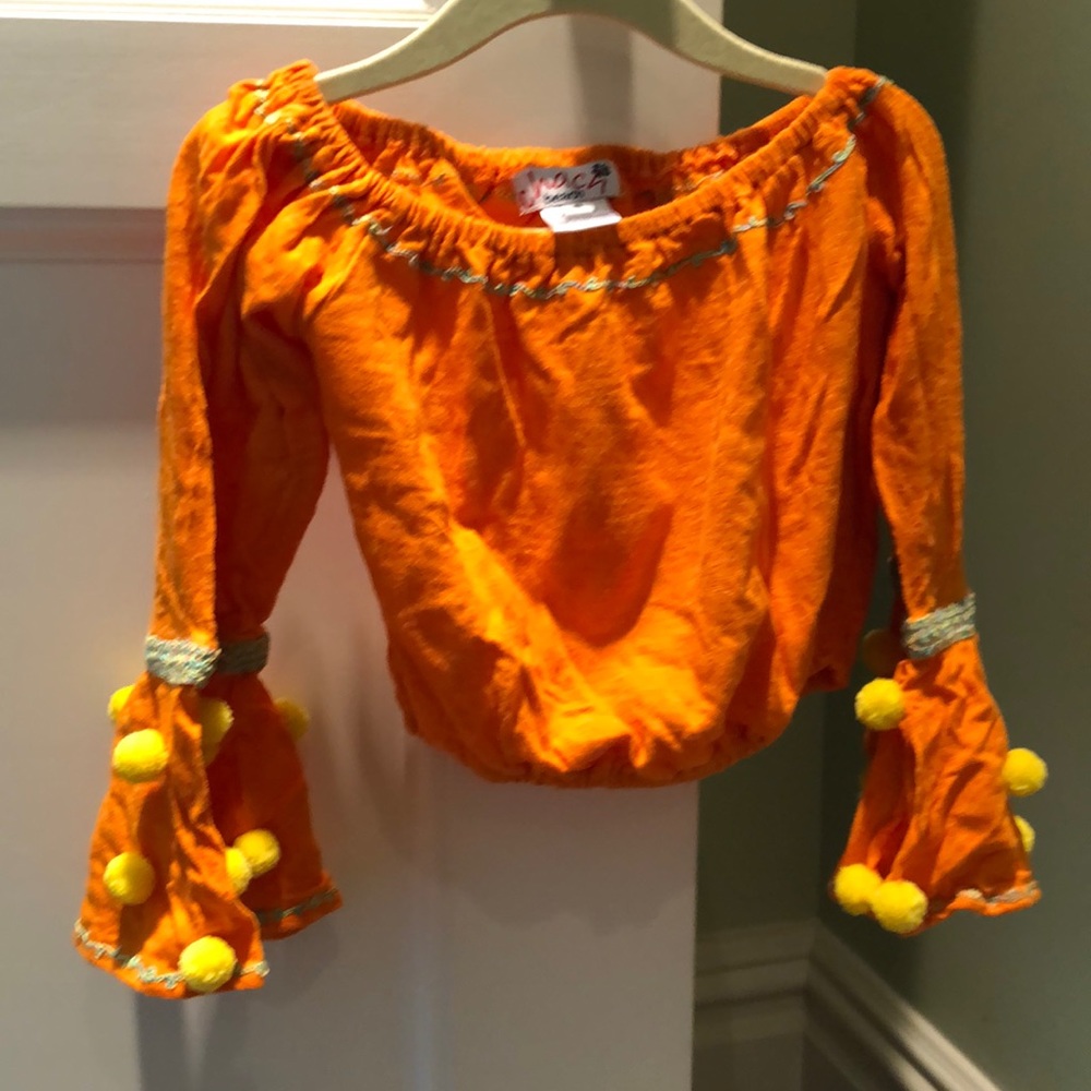 Chach crop top beach coverup size 6 girls